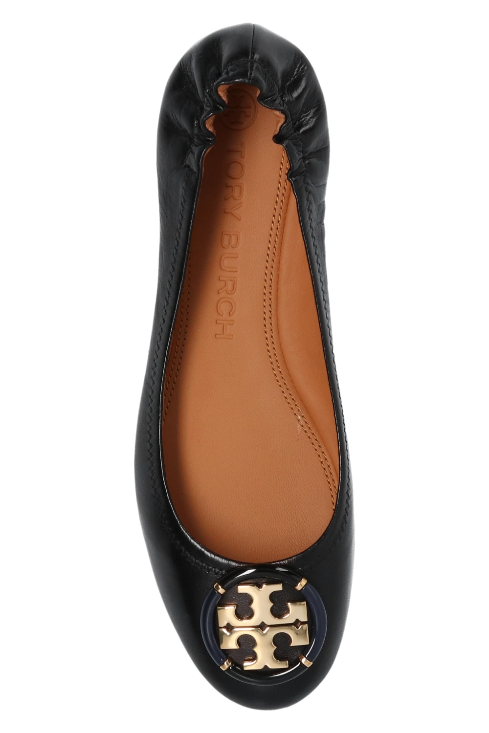 Tory Burch Leather ballet flats with logo